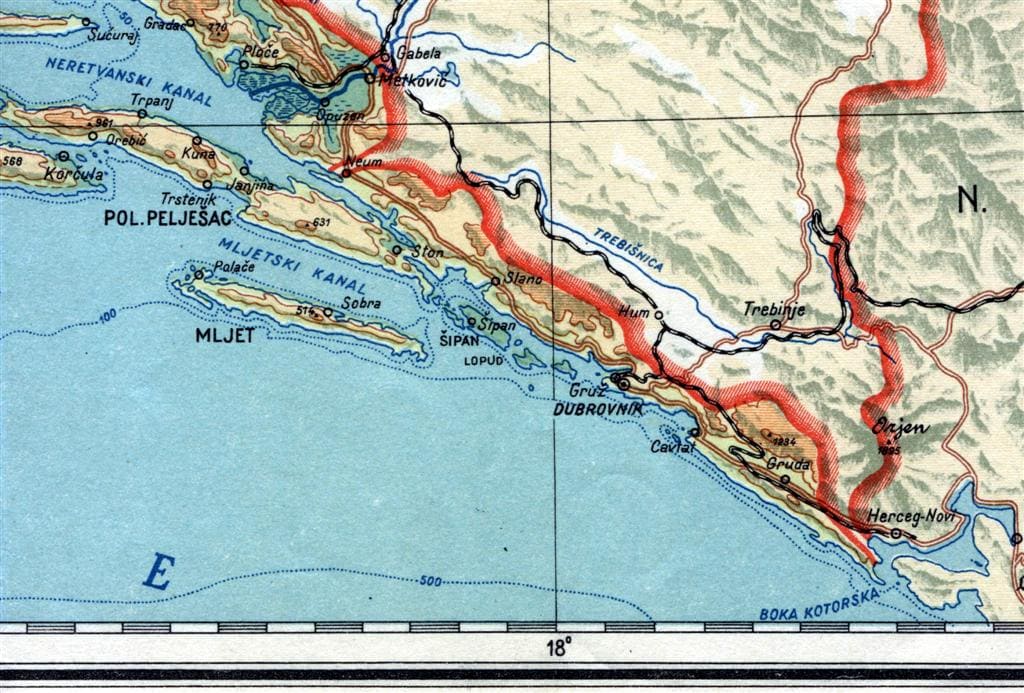 Južna granica Hrvatske-Sutorina 1947. Izvor: Privatno vlasništvo autora.