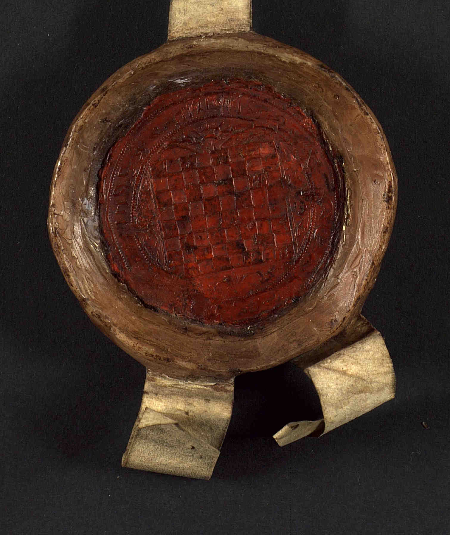 Šahirani grb na Pečatu Kraljevine Hrvatske (Sigillum regni) s povelje kojom su hrvatski staleži 1. siječnja 1527. na saboru u Cetinu izabrali Ferdinanda I. Habsburškog za hrvatskoga kralja. Izvor: Mate Božić – Stjepan Ćosić, Hrvatski grbovi. Geneza – simbolika – povijest, Zagreb: Hrvatska sveučilišna naklada, Filozofski fakultet sveučilišta u Zagrebu – FF-press, Institut društvenih znanosti »Ivo Pilar«, 2021., str. 86