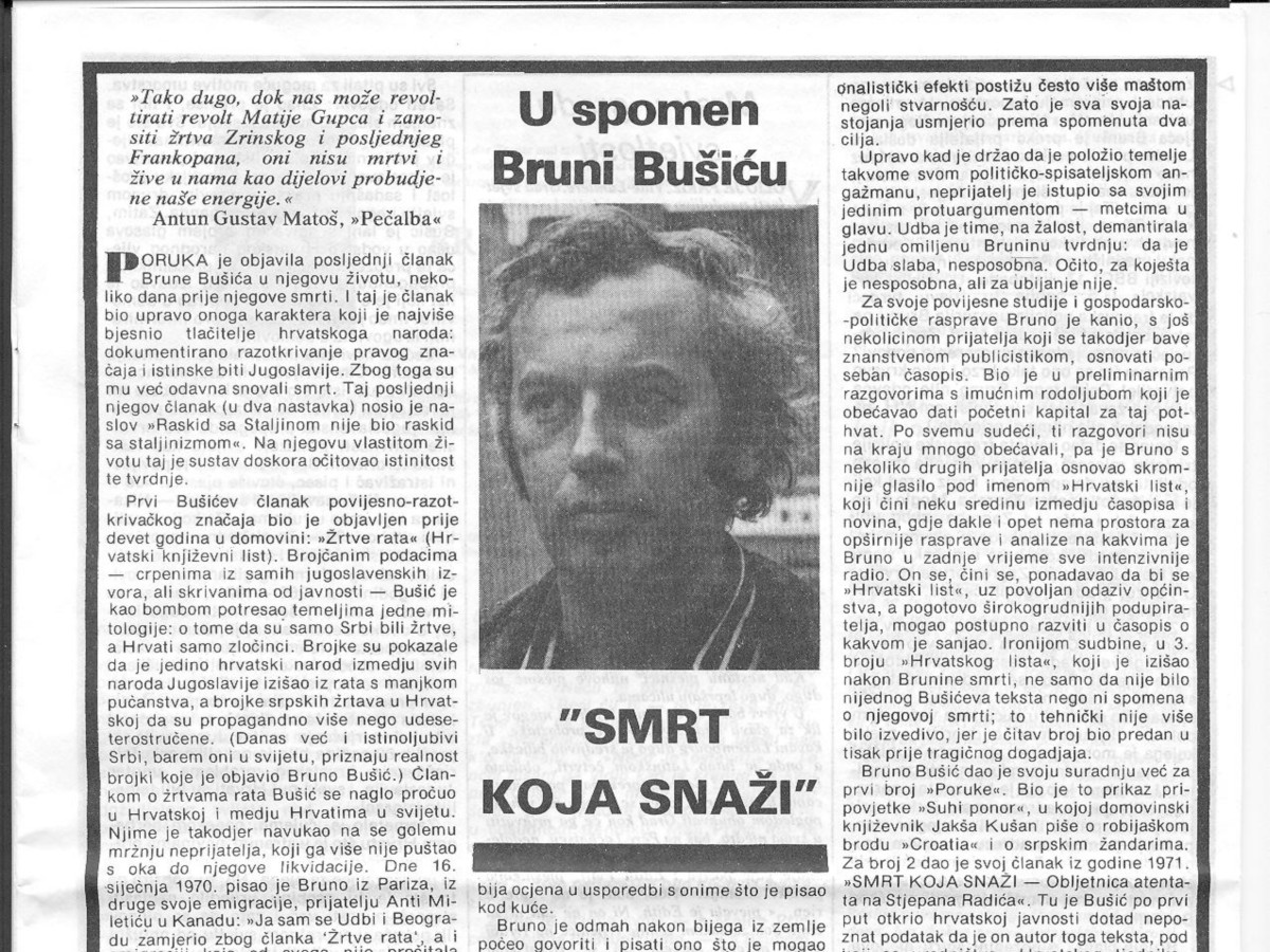 Na UDBA-inu nišanu – ubojstva, ranjavanja i otmice hrvatskih političkih emigranata