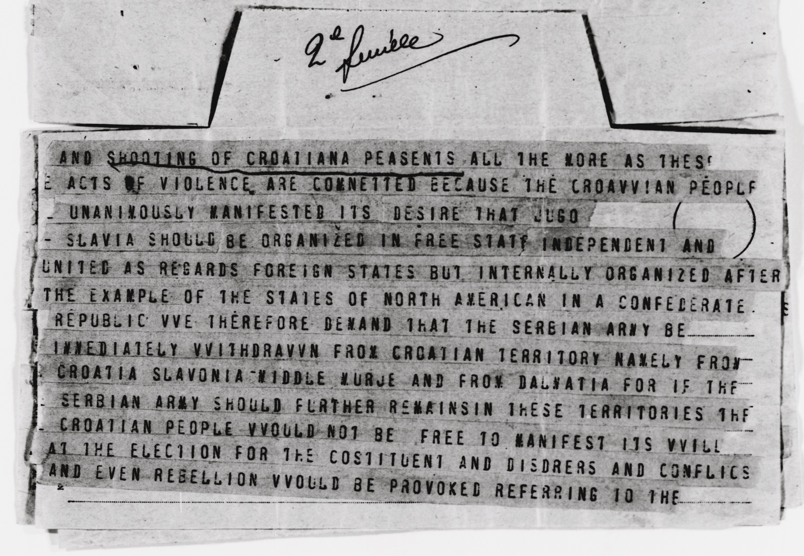 Izvor: Wilson, Woodrow. Woodrow Wilson Papers: Seriea 5: Peace Conference Correspondence and Documents, -1921; Subseries D: Unofficial Correspondence, 1915 to 1919; 1919, Feb. 7 – 26. February 7, 1919, 1919. Manuscript/Mixed Material. https://www.loc.gov/item/mss4602900688/